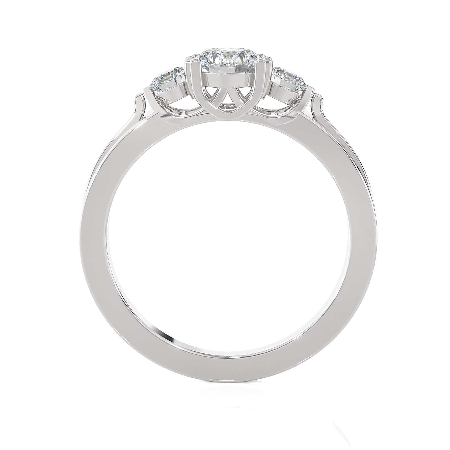 1 ctw Round Three Stone Lab Grown Diamond Ring