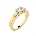 1 ctw Round Three Stone Lab Grown Diamond Ring