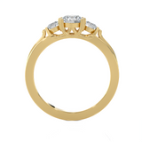 1 ctw Round Three Stone Lab Grown Diamond Ring