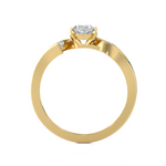 7/8 ctw Round Three Stone Lab Grown Diamond Ring