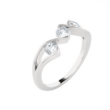 5/8 ctw Round Three Stone Lab Grown Diamond Ring