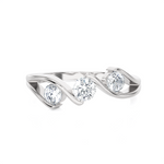 5/8 ctw Round Three Stone Lab Grown Diamond Ring