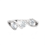 5/8 ctw Round Three Stone Lab Grown Diamond Ring