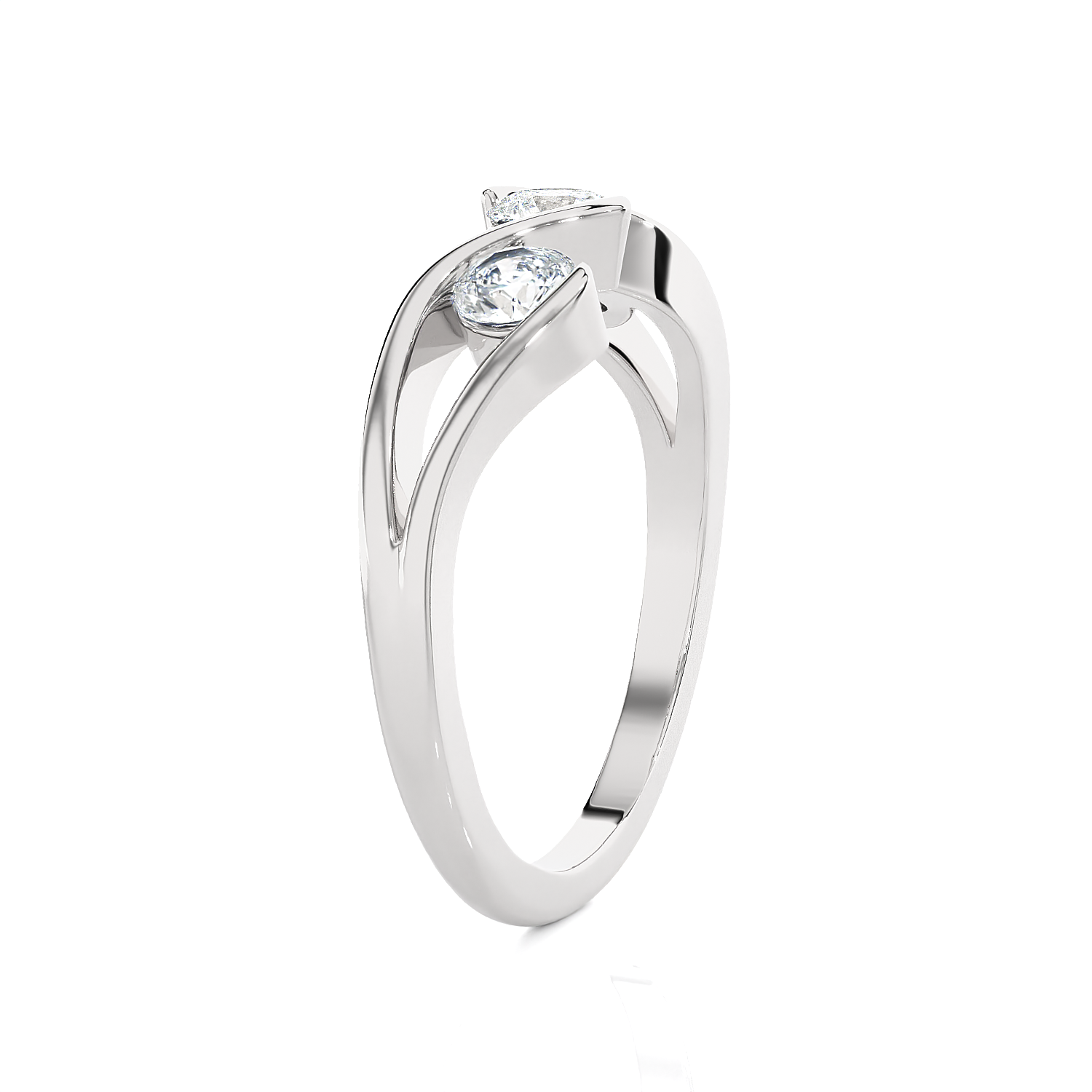 5/8 ctw Round Three Stone Lab Grown Diamond Ring