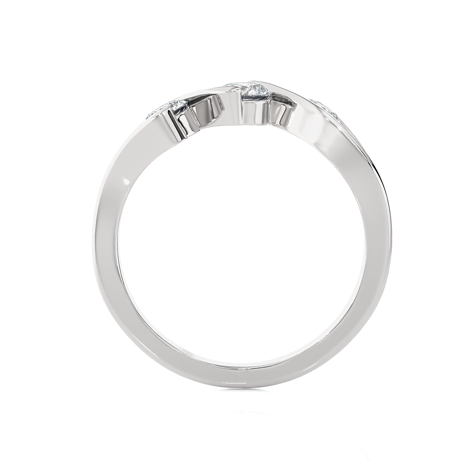 5/8 ctw Round Three Stone Lab Grown Diamond Ring