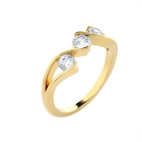5/8 ctw Round Three Stone Lab Grown Diamond Ring