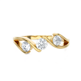5/8 ctw Round Three Stone Lab Grown Diamond Ring