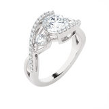 1 1/2 ctw Round Three Stone Lab Grown Diamond Ring