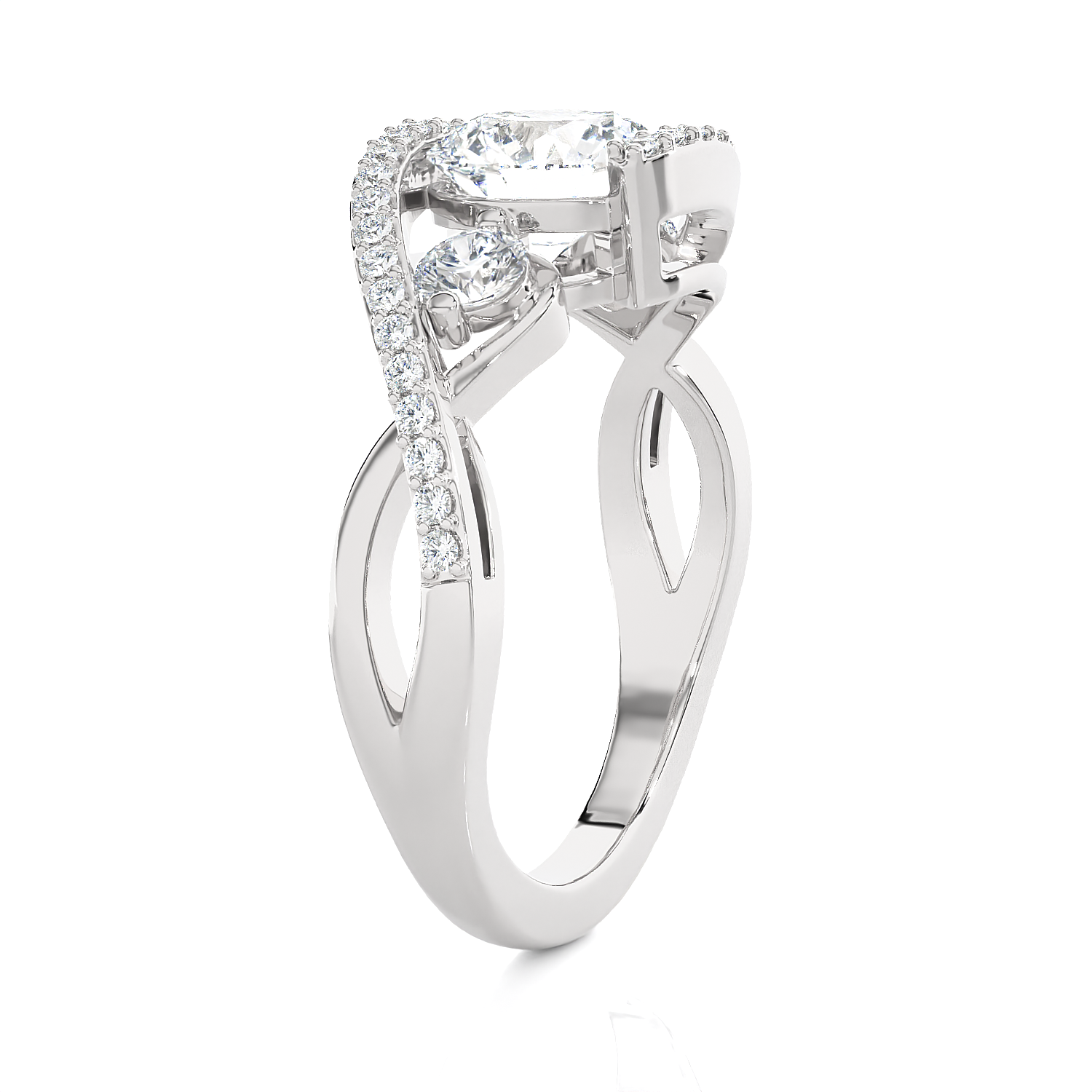 1 1/2 ctw Round Three Stone Lab Grown Diamond Ring