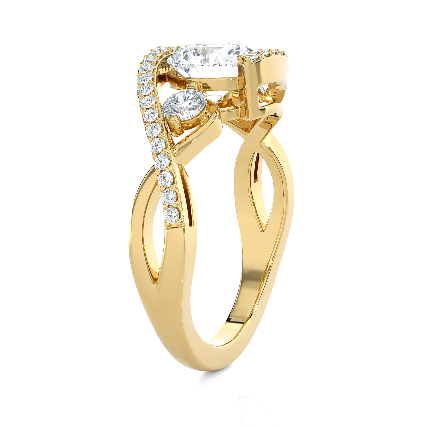1 1/2 ctw Round Three Stone Lab Grown Diamond Ring