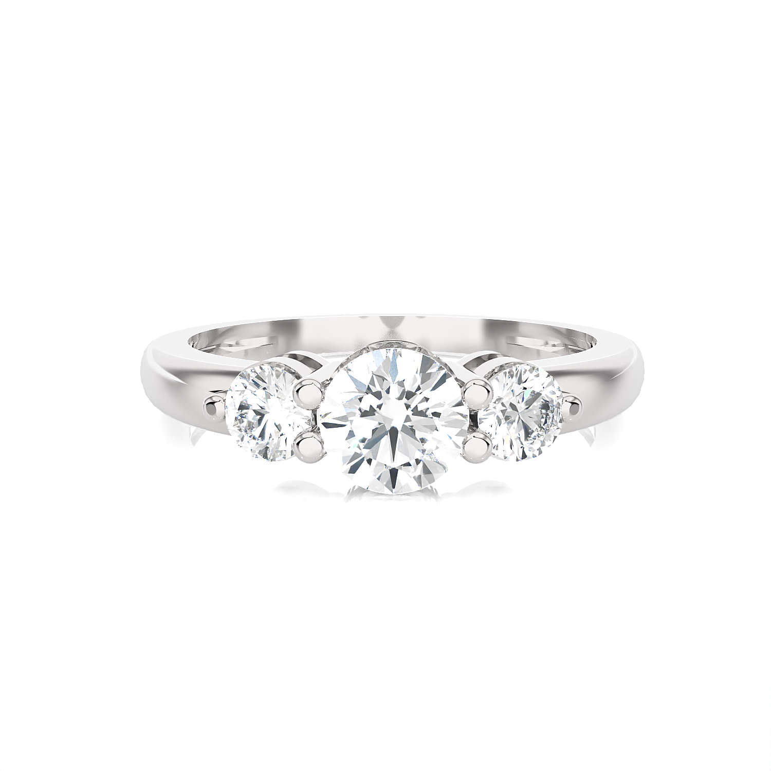 1 ctw Round Three Stone Lab Grown Diamond Ring