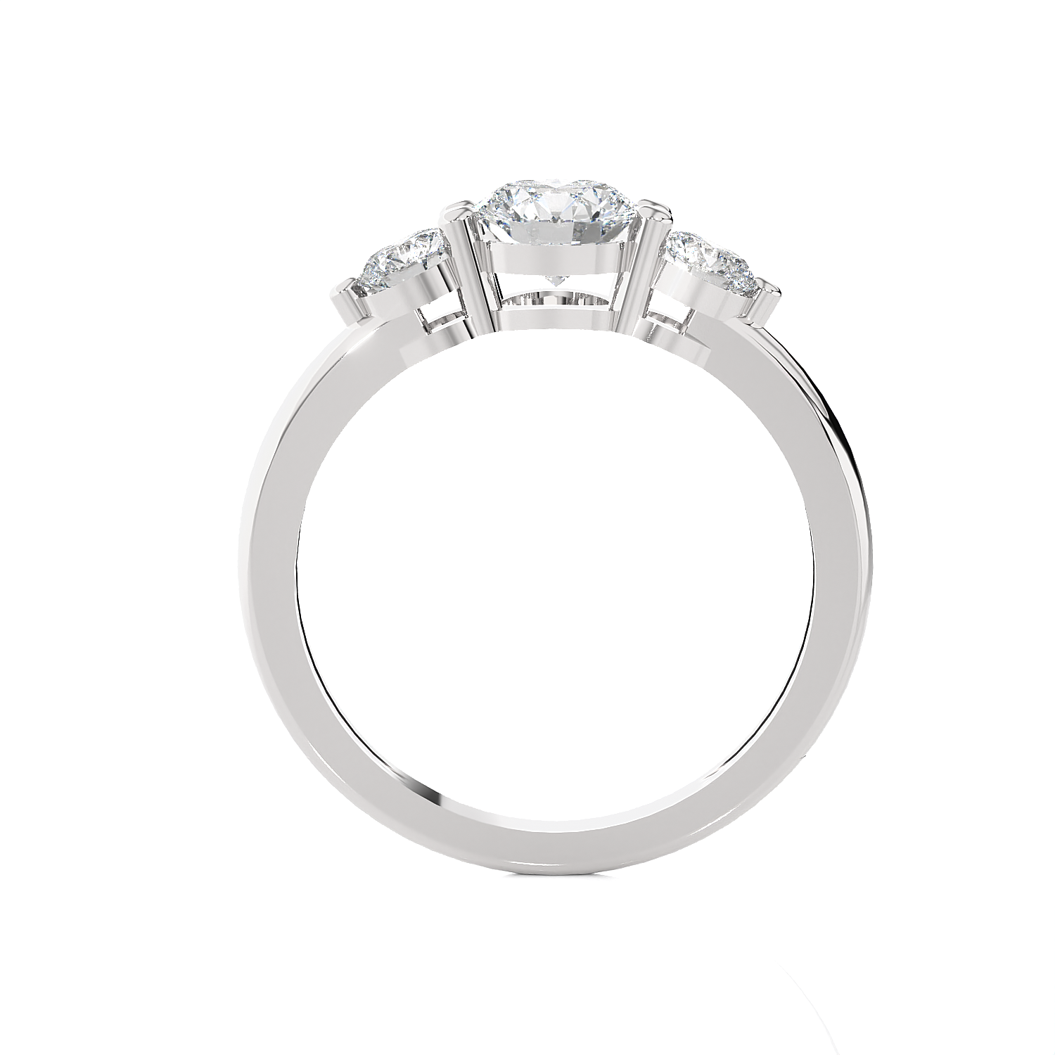 1 ctw Round Three Stone Lab Grown Diamond Ring