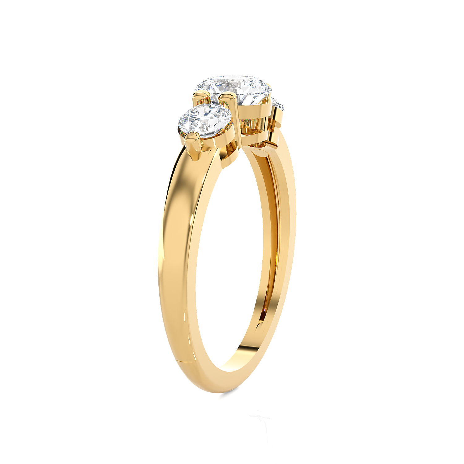 1 ctw Round Three Stone Lab Grown Diamond Ring