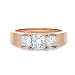 1 ctw Princess-Cut Three Stone Lab Grown Diamond Ring