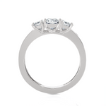 1 ctw Princess-Cut Three Stone Lab Grown Diamond Ring