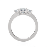 1 ctw Princess-Cut Three Stone Lab Grown Diamond Ring
