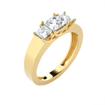 1 ctw Princess-Cut Three Stone Lab Grown Diamond Ring