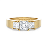 1 ctw Princess-Cut Three Stone Lab Grown Diamond Ring