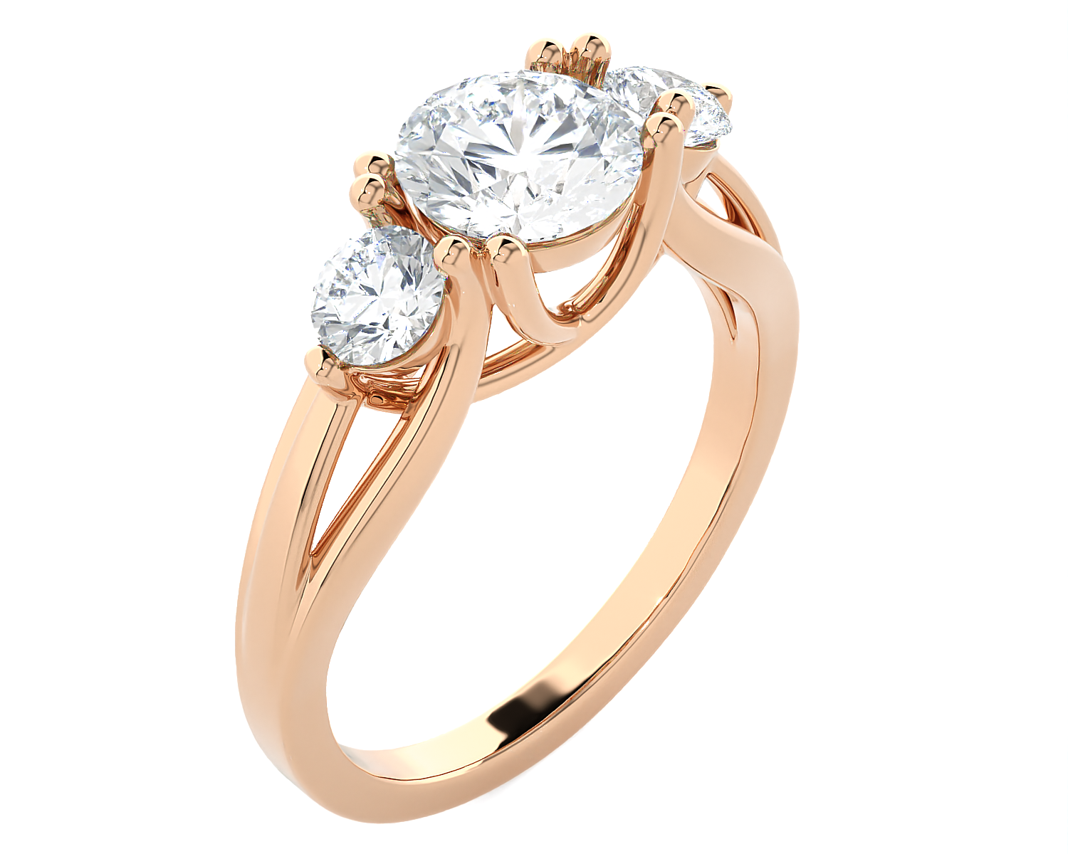 1 1/2 ctw Round Three Stone Lab Grown Diamond Ring