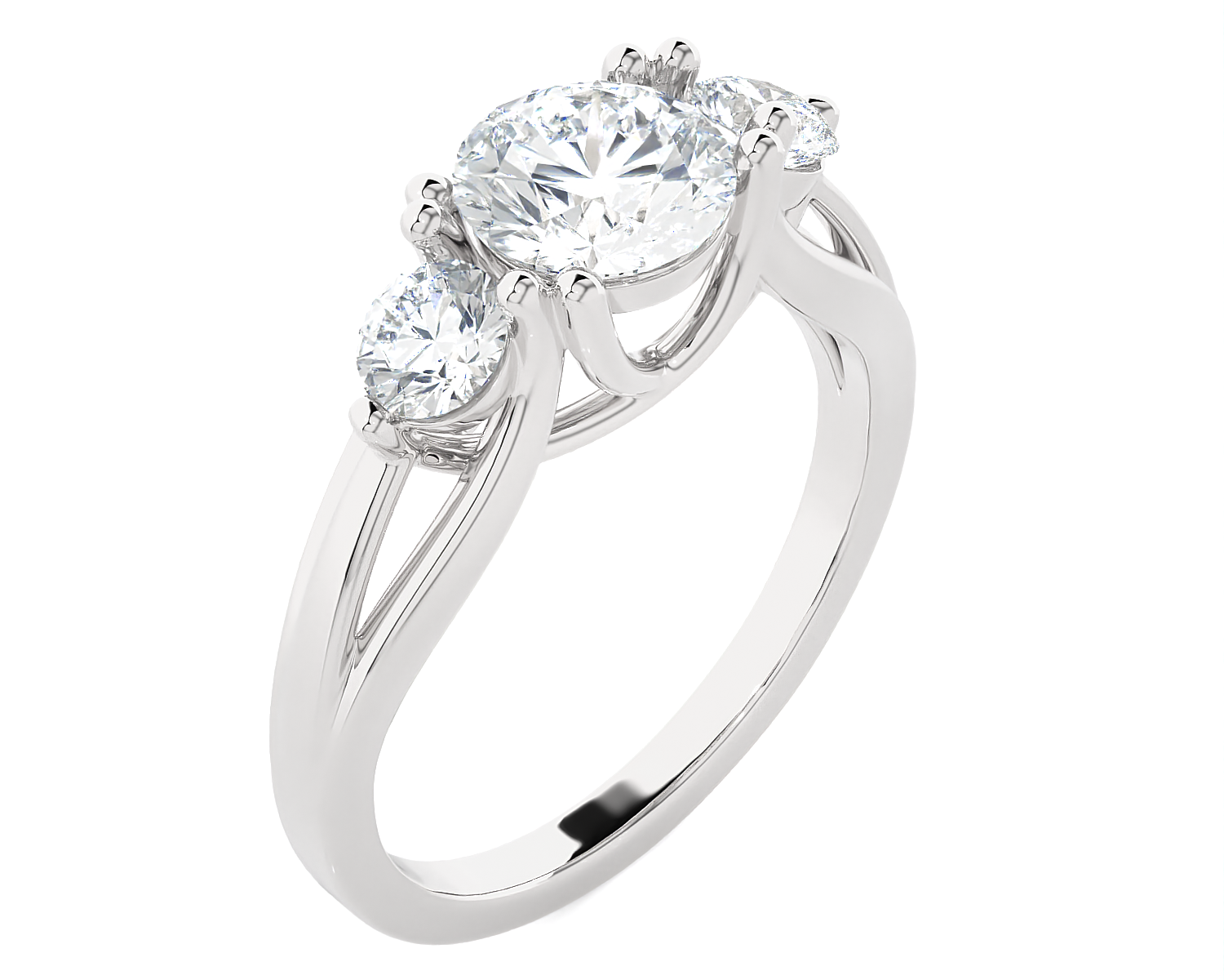 1 1/2 ctw Round Three Stone Lab Grown Diamond Ring