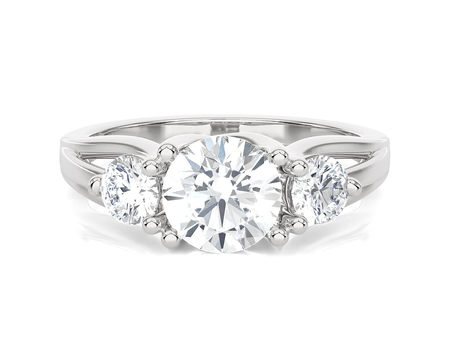 1 1/2 ctw Round Three Stone Lab Grown Diamond Ring