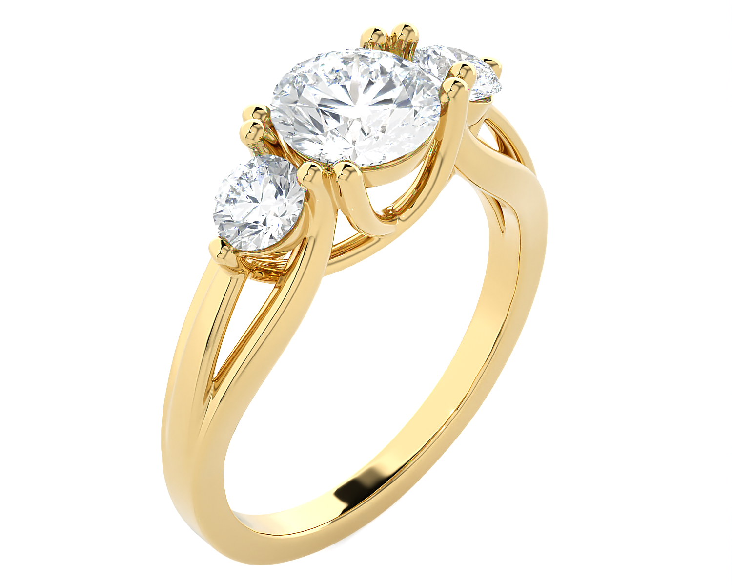 1 1/2 ctw Round Three Stone Lab Grown Diamond Ring
