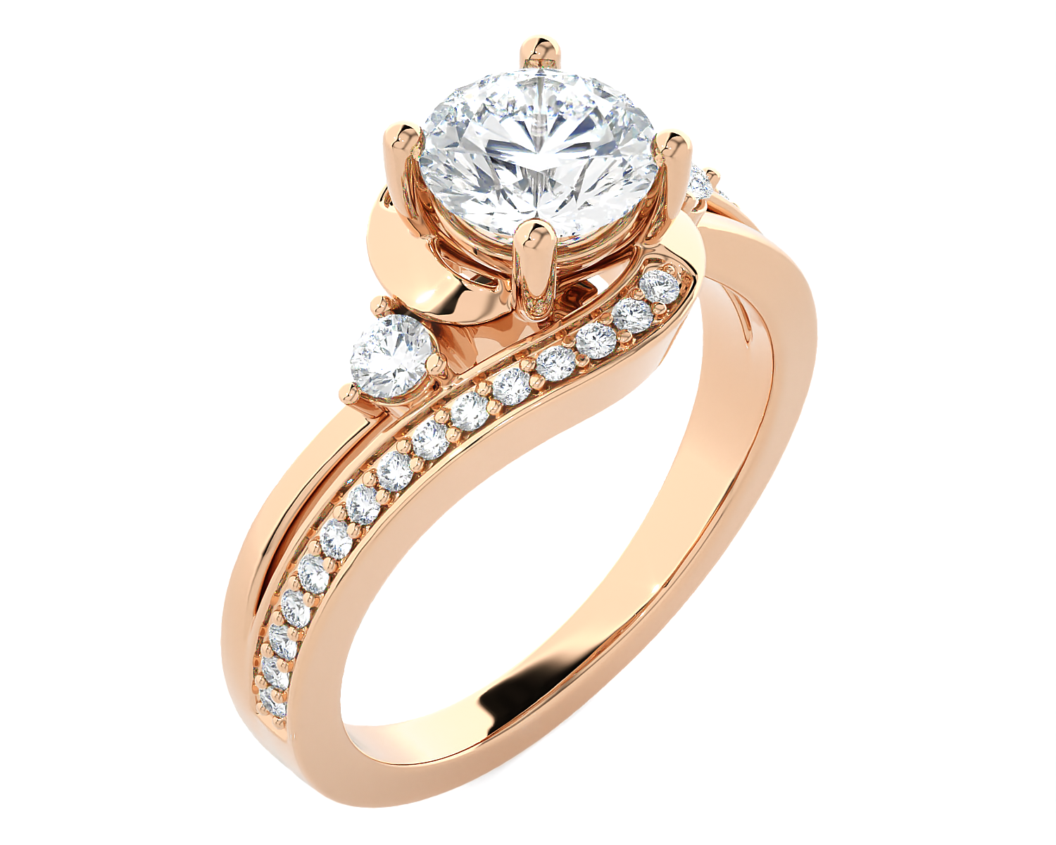 1 1/4 ctw Round Three Stone Lab Grown Diamond Ring