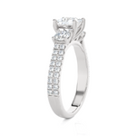 1 1/2 ctw Princess-Cut Three Stone Lab Grown Diamond Ring