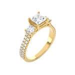 1 1/2 ctw Princess-Cut Three Stone Lab Grown Diamond Ring
