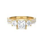 1 1/2 ctw Princess-Cut Three Stone Lab Grown Diamond Ring