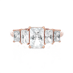 2 ctw Emerald-Cut Lab Grown Diamond Anniversary Ring
