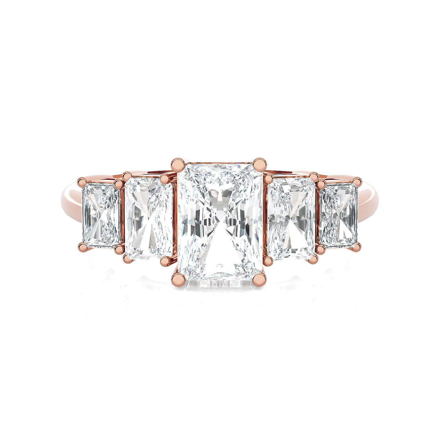 2 ctw Emerald-Cut Lab Grown Diamond Anniversary Ring