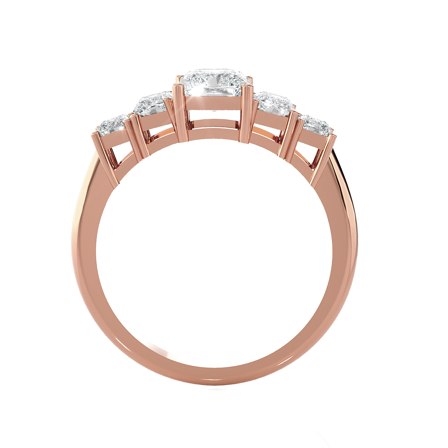 2 ctw Emerald-Cut Lab Grown Diamond Anniversary Ring