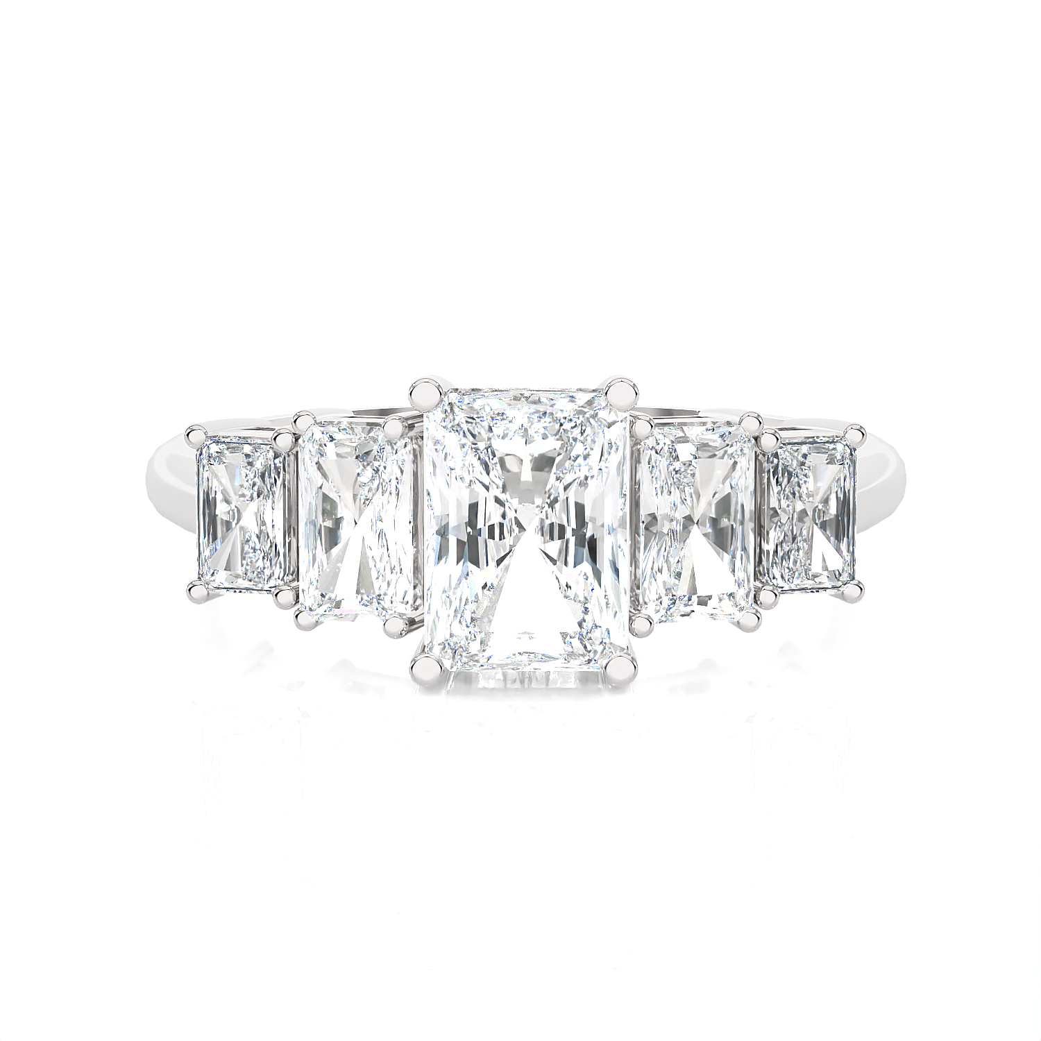 2 ctw Emerald-Cut Lab Grown Diamond Anniversary Ring