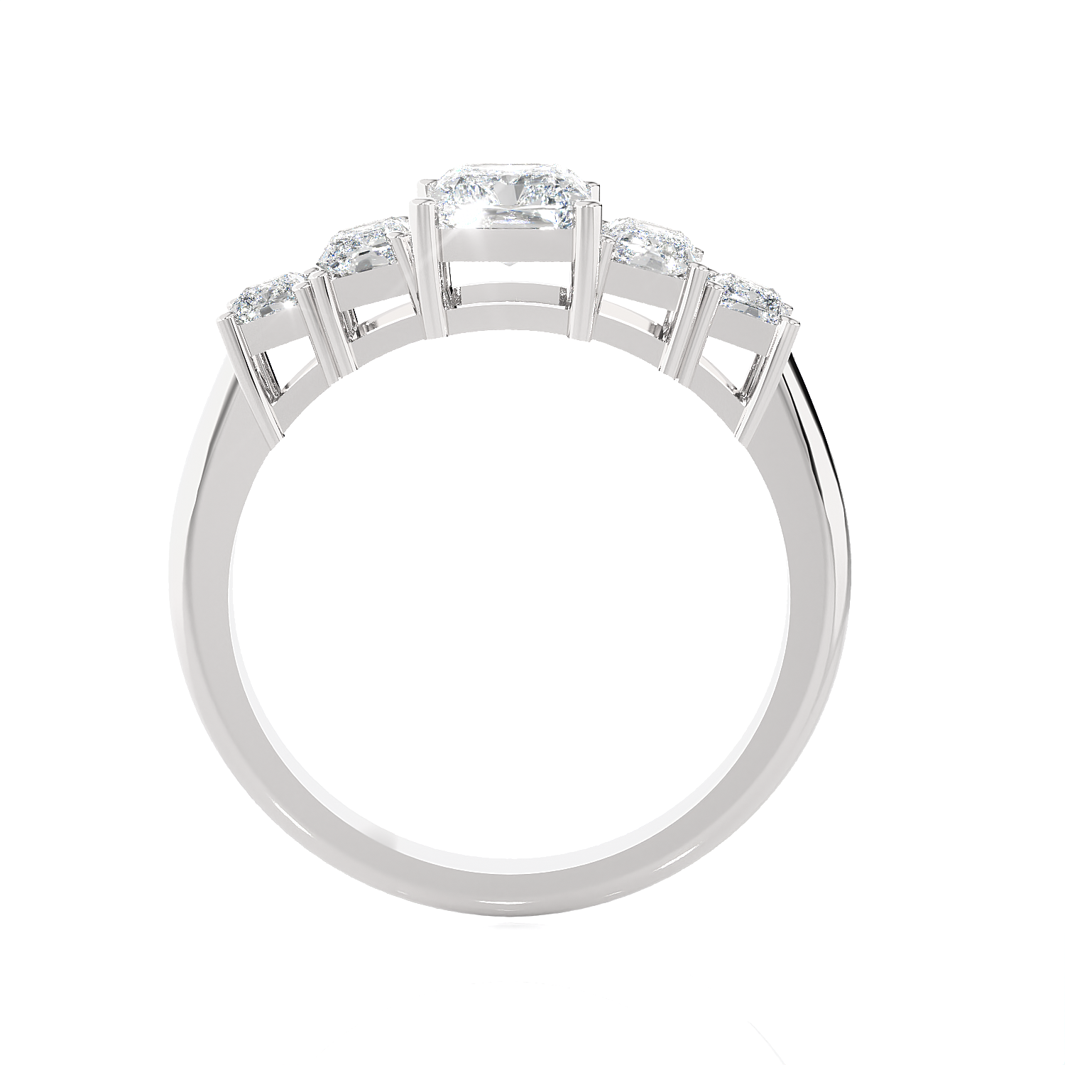 2 ctw Emerald-Cut Lab Grown Diamond Anniversary Ring