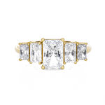 2 ctw Emerald-Cut Lab Grown Diamond Anniversary Ring