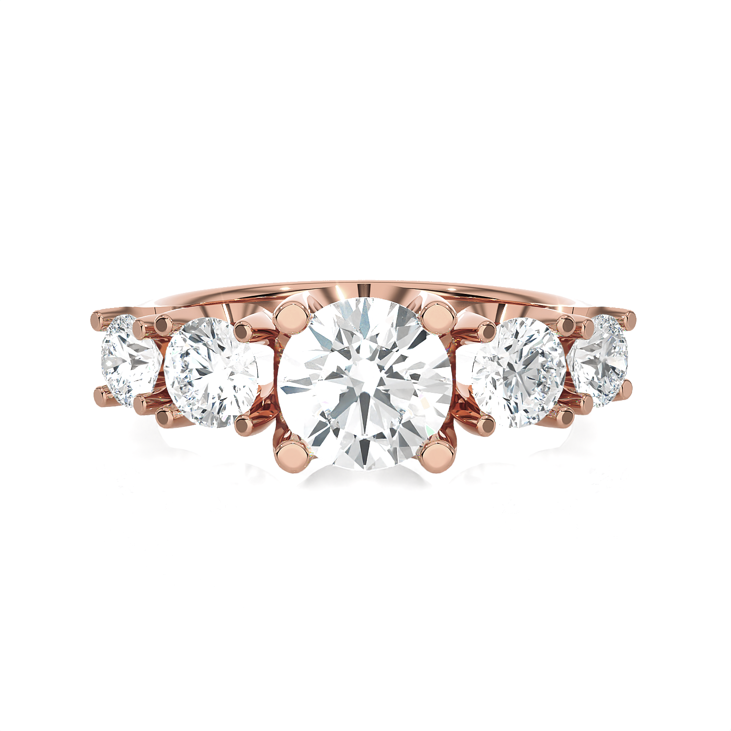 1 5/8 ctw Round Lab Grown Diamond Anniversary Ring
