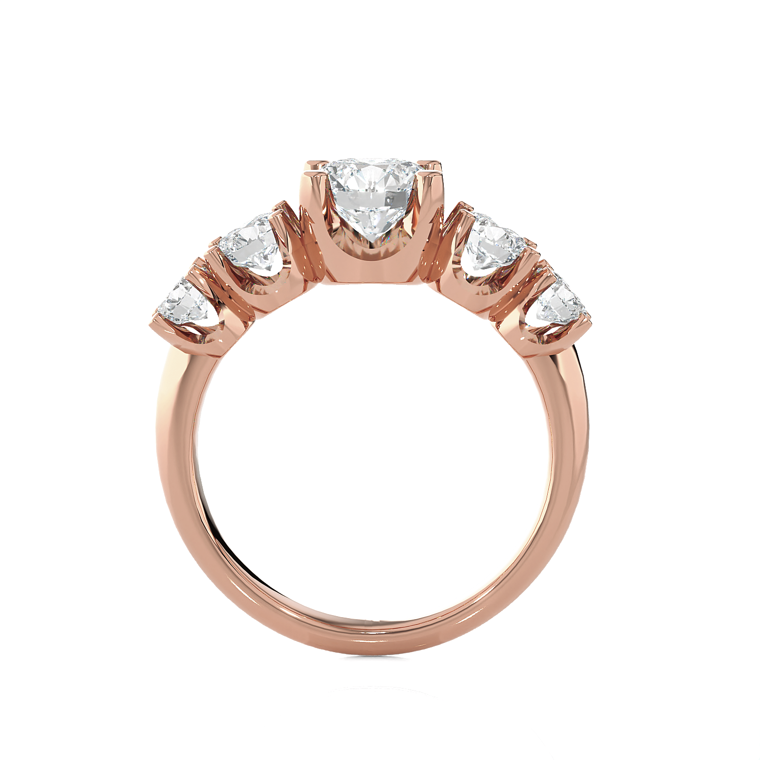 1 5/8 ctw Round Lab Grown Diamond Anniversary Ring