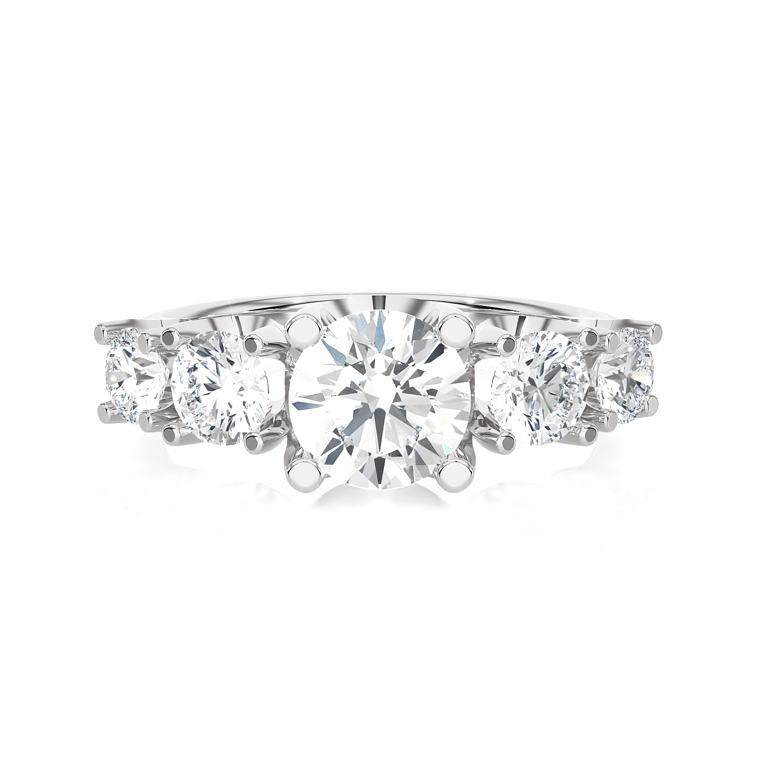 1 5/8 ctw Round Lab Grown Diamond Anniversary Ring