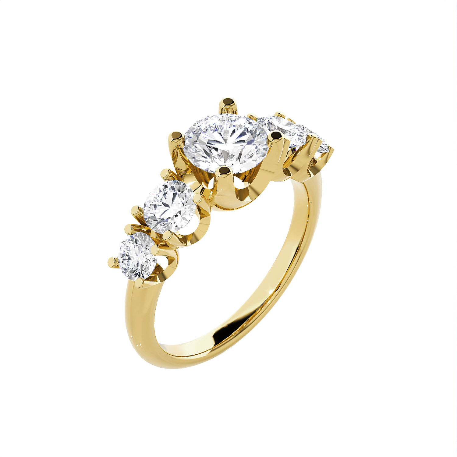1 5/8 ctw Round Lab Grown Diamond Anniversary Ring