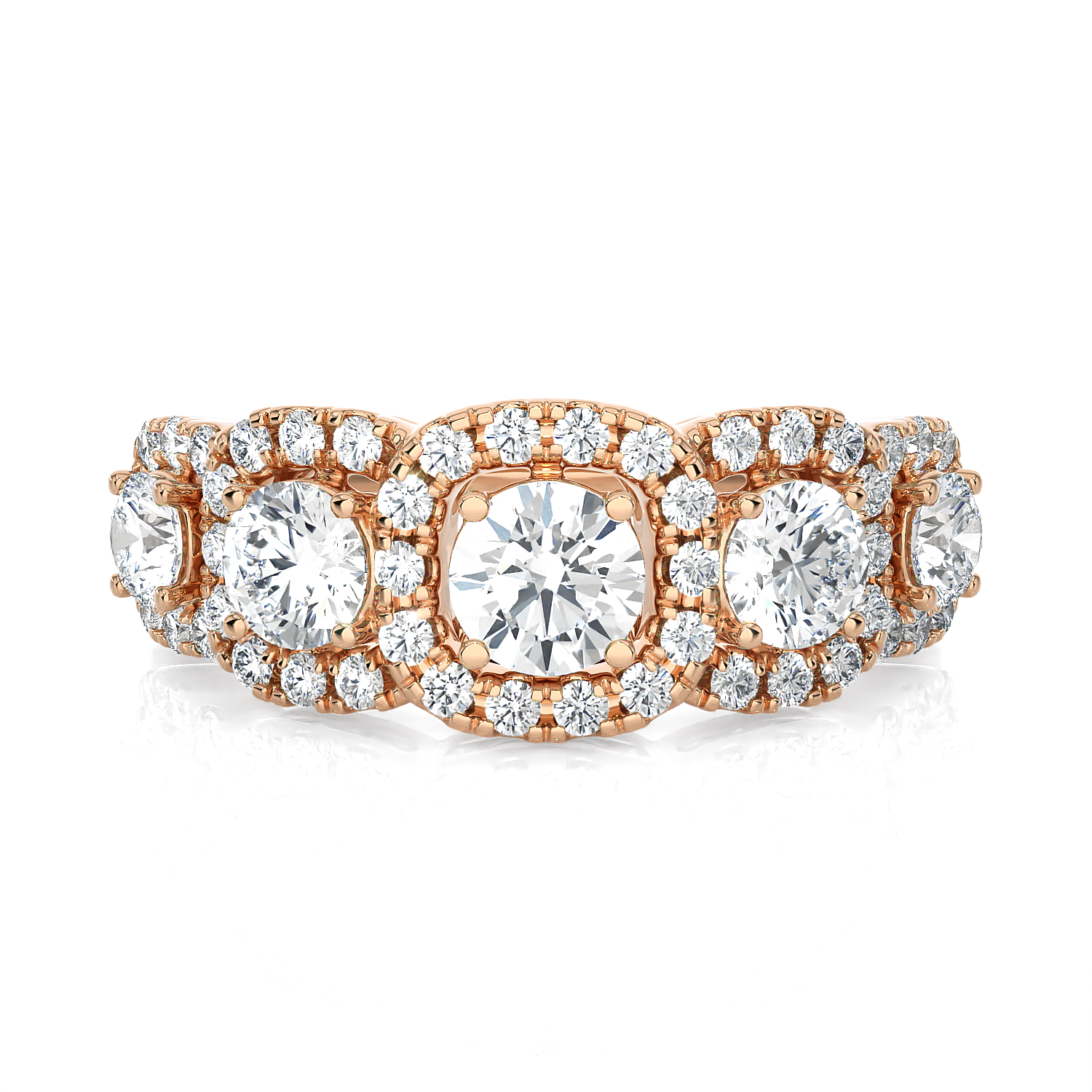1 5/8 ctw Round Lab Grown Diamond Anniversary Ring
