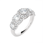 1 5/8 ctw Round Lab Grown Diamond Anniversary Ring