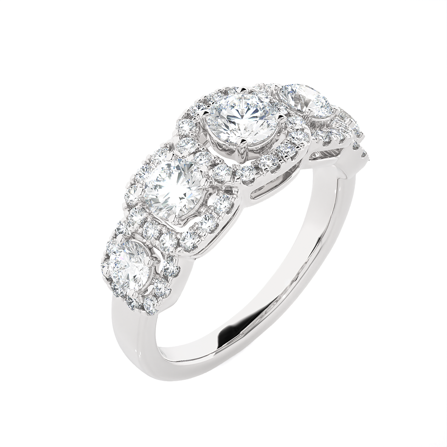1 5/8 ctw Round Lab Grown Diamond Anniversary Ring