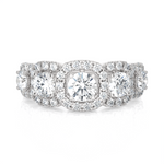 1 5/8 ctw Round Lab Grown Diamond Anniversary Ring