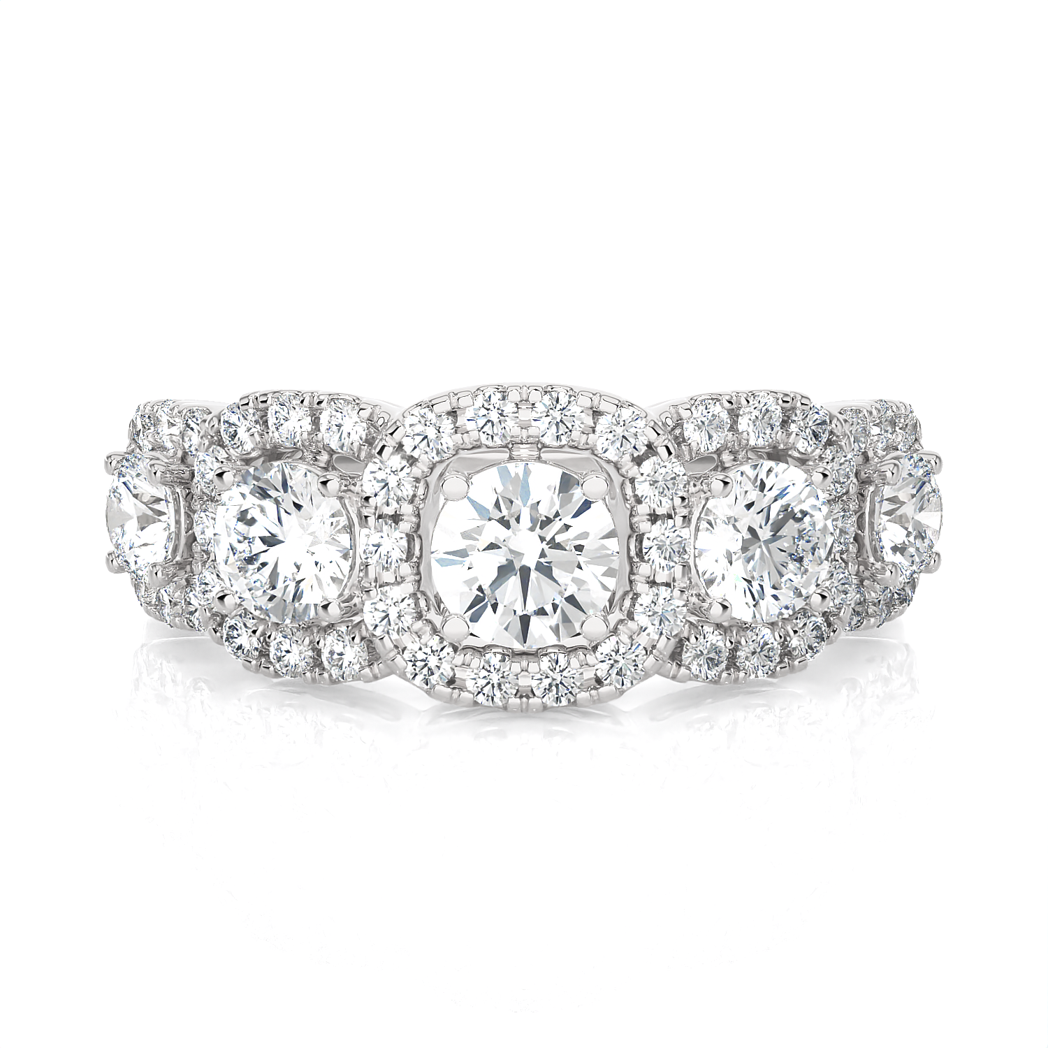 1 5/8 ctw Round Lab Grown Diamond Anniversary Ring