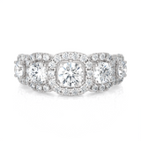 1 5/8 ctw Round Lab Grown Diamond Anniversary Ring