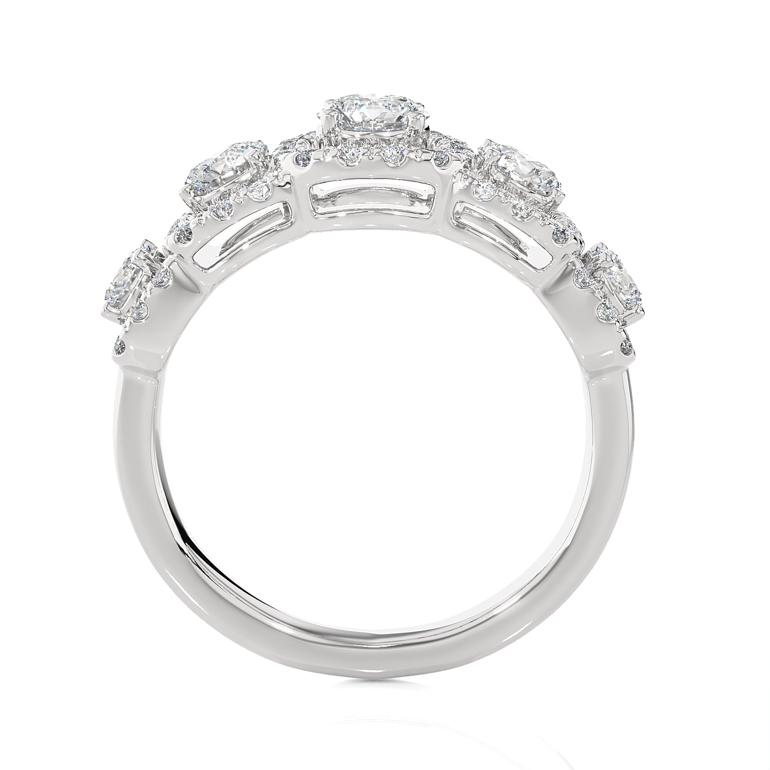 1 5/8 ctw Round Lab Grown Diamond Anniversary Ring