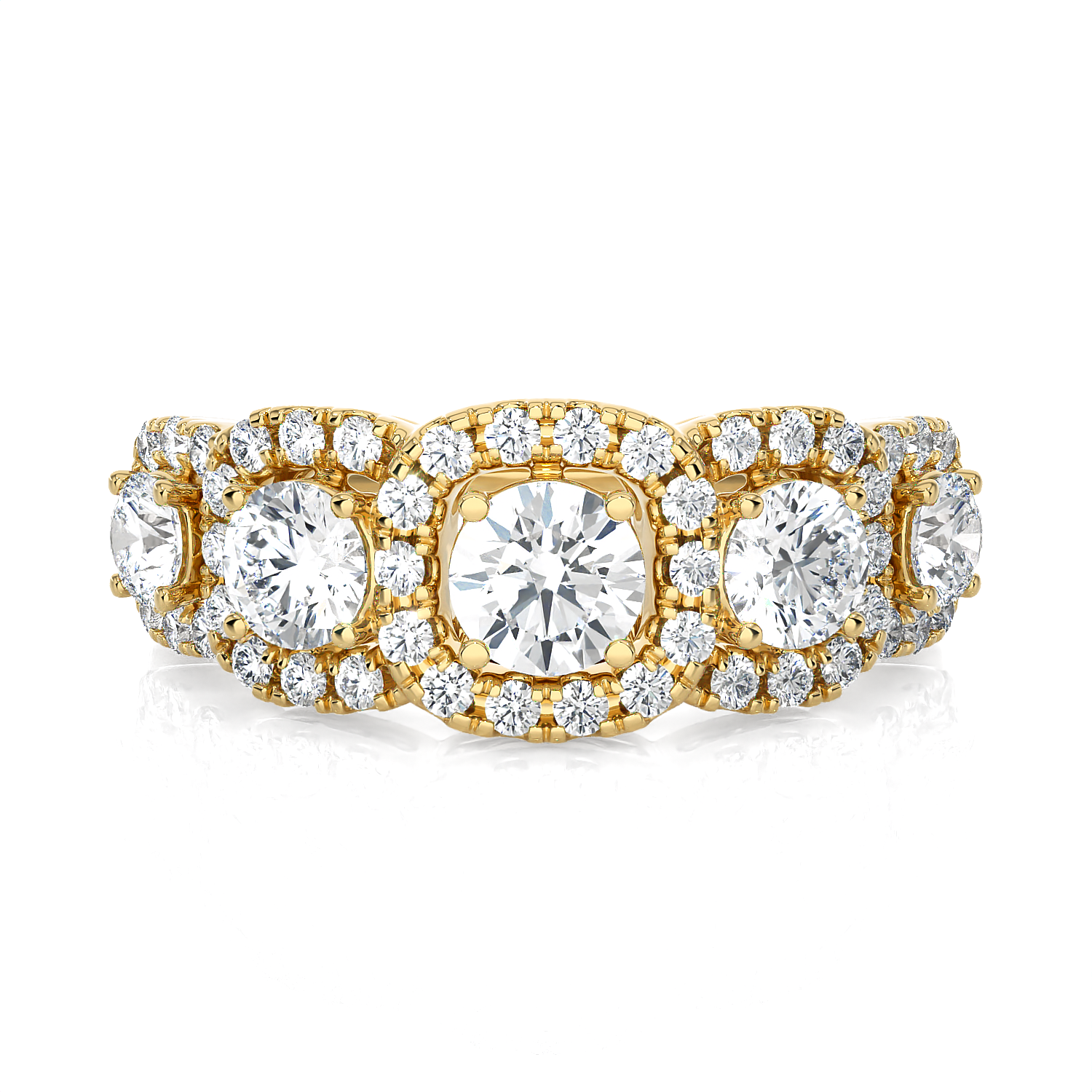 1 5/8 ctw Round Lab Grown Diamond Anniversary Ring