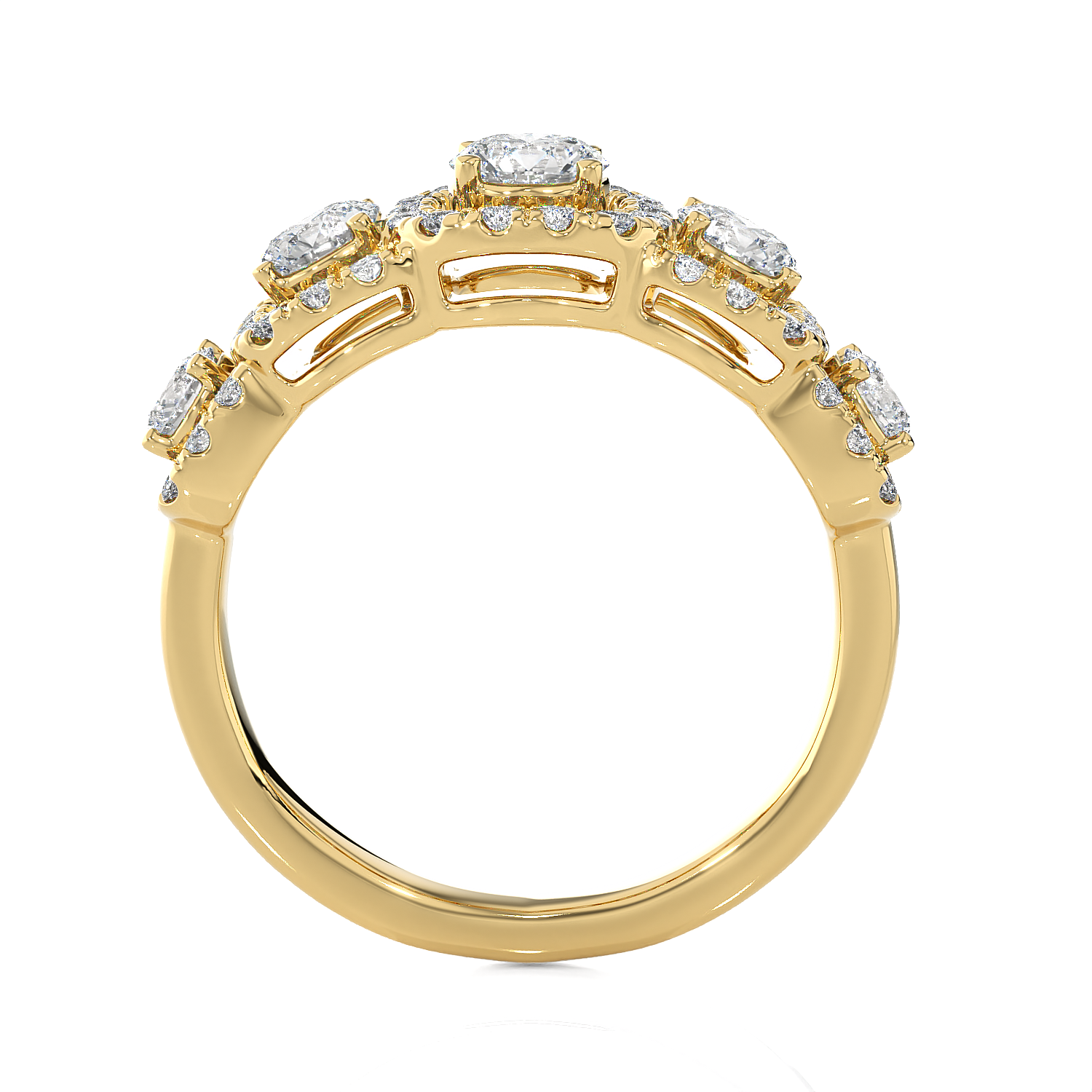 1 5/8 ctw Round Lab Grown Diamond Anniversary Ring