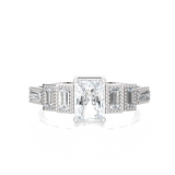 1 1/2 ctw Emerald-Cut Lab Grown Diamond Anniversary Ring